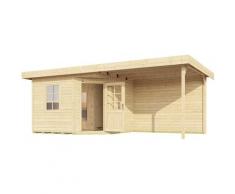 Saunahaus WEKA "SALO 2", beige (natur), Saunaofen, externe Steuerung, 9 kW, Saunen, inkl. hochwertiger Elementsauna