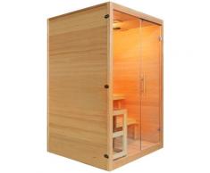 Infrarotkabine SANOTECHNIK "»Twincombi« Sauna+Infrarot", braun (holz), Saunaofen, integrierte Steuerung, 3,5 kW, Saunen, LxBxH: 130x120x200cm