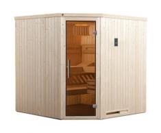 Sauna WEKA "Varberg", beige (natur), Saunaofen, externe Steuerung, 7,5 kW, Saunen, 7,5 kW-Ofen mit digitaler Steuerung