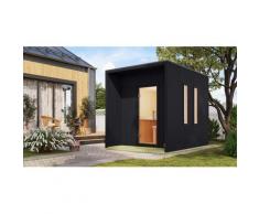 Saunahaus KARIBU "»Lars« schwarz", schwarz, ohne Ofen, ohne Steuerung, (ohne Ofen), Saunen