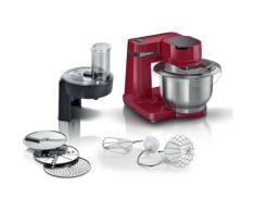 BOSCH Küchenmaschine "MUMS2EB01 MUM Serie 2", rot, B:26,6cm H:26,6cm T:27,7cm, Küchenmaschinen, Durchlaufschnitzler, 3 Reibescheiben, Patisserieset Edelstahl, Küchenmaschine