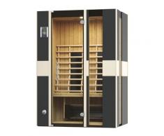 Infrarotkabine WEKA "Infrarotkabine MILA 2", beige (natur), ohne Ofen, externe Steuerung, (ohne Ofen), Saunen, sportlichesDesign, farblich abgesetzt, 3 Fensterelemente