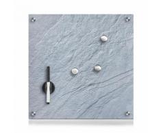Pinnwand ZELLER PRESENT "Schiefer", grau, Tafeln, Glas, grau 40x40