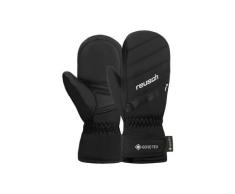 Fäustlinge REUSCH "Tommy GORE-TEX Junior", Mädchen, Gr. 4, schwarz-weiß (schwarz, weiß), 94% Polyester, 6% Lederimitat, mehrfarbig, Handschuhe Fäustlinge, mit atmungsaktiver, wasser- und winddichter Insert-Membran