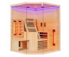Infrarotkabine SANOTECHNIK "»CARBON 3«", braun (holz), ohne Ofen, (ohne Ofen), Saunen, geeignet für 2 Personen, Hemlock