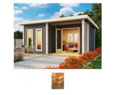 Saunahaus KONIFERA "Maiko 5 SET A", grau (terragrau), ohne Ofen, (ohne Ofen), Saunen, terragrau, ohne Ofen