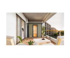 Saunahaus WEKA "Kaapi 2", anthrazit, Kompakt-Ofen, integrierte Steuerung, 9 kW, Saunen, Blockbohlen aus Fichtenholz