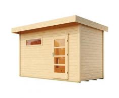 Saunahaus WEKA "Farsund", beige (natur), ohne Ofen, (ohne Ofen), Saunen, ohne Ofen