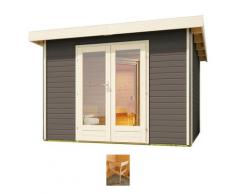 Saunahaus KONIFERA "Maiko 1 SET A", grau (terragrau), ohne Ofen, (ohne Ofen), Saunen, terragrau, ohne Ofen
