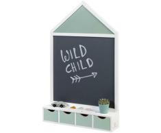Wandtafel MUSTERKIND "Juncus, weiß/mint", grün (weiß, hellmint), Tafeln, Kinder, B/H/L: 50cm x 81cm, B:50cm H:81cm T:11cm