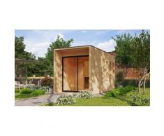 Saunahaus KARIBU "»Matheo« naturbelassen", beige (naturbelassen), ohne Ofen, ohne Steuerung, (ohne Ofen), Saunen