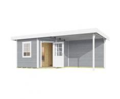 Saunahaus WEKA "SALO 2", grau, Bio-Ofen, externe Steuerung, 9 kW, Saunen, inkl. hochwertiger Elementsauna