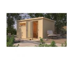 Saunahaus KONIFERA "Trontheim XXL", naturbelassen, Saunaofen, integrierte Steuerung, 3,6 kW, Saunen, 3,6-kW-Plug & Play Ofen mit integrierter Steuerung