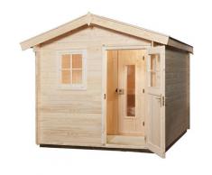 Saunahaus WEKA "Saunahaus Mikkeli", beige (natur), Saunaofen, integrierte Steuerung, 9 kW, Saunen, Saunahaus inkl.hochwertiger Elementsauna