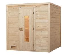 Sauna WEKA "Bergen", beige (natur), Saunaofen, externe Steuerung, 7,5 kW, Saunen, 7,5 kW-Ofen mit digitaler Steuerung