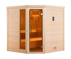 Sauna WEKA "Turku", beige (natur), Saunaofen, externe Steuerung, 7,5 kW, Saunen, 7,5 kW-Ofen mit digitaler Steuerung
