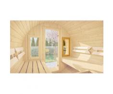 Saunafenster WEKA, beige (natur), B:40cm H:80cm, Glas, Fenster, für Fasssauna 198, BxH: 40x80 cm