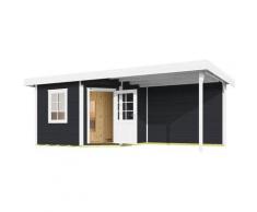 Saunahaus WEKA "SALO 2", grau (anthrazit), Bio-Ofen, externe Steuerung, 9 kW, Saunen, inkl. hochwertiger Elementsauna