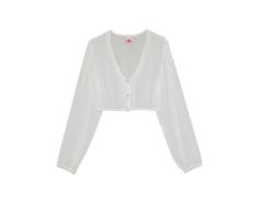Dirndlbluse SPIETH & WENSKY "Efeu", Damen, Gr. 40, weiß (offweiß), Obermaterial: 100% Polyester PES., festlich, regular fit, V-Ausschnitt, Blusen Dirndlbluse, mit schimmernden Knöpfe als stilvolles Detail