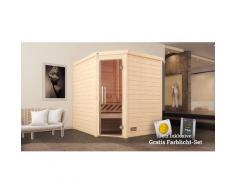 Sauna WEKA "Turku", beige (natur), Saunaofen, externe Steuerung, 7,5 kW, Saunen, 7,5 kW-Ofen mit digitaler Steuerung