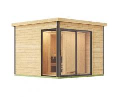 Saunahaus WEKA "412", beige, Saunaofen, externe Steuerung, 9 kW, Saunen