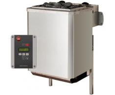 Saunaofen WEKA "Set 6 - 4,5 KW BioS 230 V", silber (silberfarben), B:29cm H:10cm T:38cm, Edelstahl, Saunaöfen, digitale Steuerung, 4 Leistungsstufen