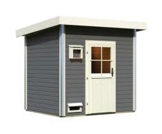 Saunahaus KARIBU "Ralf", beige (naturbelassen), ohne Ofen, (ohne Ofen), Saunen, klassiche Tür