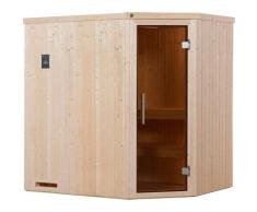 Sauna WEKA "Varberg", beige (natur), Saunaofen, externe Steuerung, 7,5 kW, Saunen, 7,5 kW-Ofen mit digitaler Steuerung