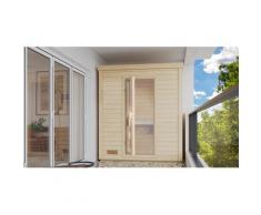 Saunahaus KONIFERA "Trontheim S", naturbelassen, Saunaofen, integrierte Steuerung, 3,6 kW, Saunen, 3,6-kW-Plug & Play Ofen mit integrierter Steuerung