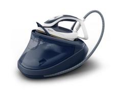 TEFAL Dampfbügelstation "Pro Express Ultimate, 8-Bar-Druck, abnehmbarer Kalk-Kollektor", blau (blau, weiß), Dampfbügelstationen, konstante Dampfabgabe 170 g/Min., Dampfstoß 590 g/Min., GV9720