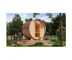 Fasssauna KONIFERA "Lathy L", naturbelassen, Saunaofen, integrierte Steuerung, 9 kW, Saunen, Saunaofen mit eingebauter Steuerung 9 kW