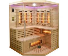 Infrarotkabine SANOTECHNIK "DELUXE", beige (natur), integrierte Steuerung, (ohne Ofen), Saunen, für 3-4 Personen