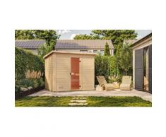 Saunahaus WEKA "Kaapi 4", naturbelassen, Saunaofen, externe Steuerung, 9 kW, Saunen, Blockbohlen aus Fichtenholz