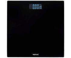 Personenwaage WENKO, schwarz, B:31,2cm H:2,2cm T:28cm, Glas, Kunststoff, Personenwaagen, digitale Körperwaage mit LCD-Display