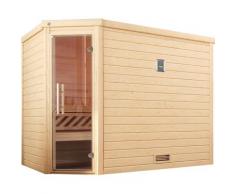 Sauna WEKA "Turku", beige (natur), Saunaofen, externe Steuerung, 7,5 kW, Saunen, 7,5 kW-Ofen mit digitaler Steuerung