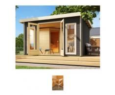 Saunahaus KONIFERA "Maiko 3 SET B", grau (terragrau), ohne Ofen, (ohne Ofen), Saunen, terragrau, ohne Ofen