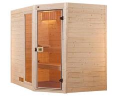 Sauna WEKA "Valida", beige (natur), Saunaofen, integrierte Steuerung, 9 kW, Saunen, 9 kW-Ofen mit integrierter Steuerung