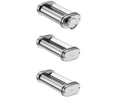 KITCHENAID Nudelvorsatz "5KSMPRA, 3 tlg.", silber (edelstahlfarben), B:9,7cm H:5,6cm T:24,6cm, Küchenmaschinen-Aufsätze