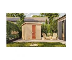 Saunahaus WEKA "Kaapi 3", naturbelassen, Bio-Kombiofen, externe Steuerung, 9 kW, Saunen, Blockbohlen aus Fichtenholz