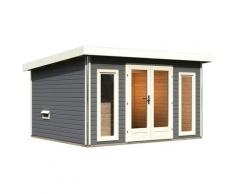 Saunahaus KARIBU "Maiko 2B", beige (naturbelassen), ohne Ofen, (ohne Ofen), Saunen