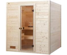 Sauna WEKA "Valida", beige (natur), Saunaofen, integrierte Steuerung, 9 kW, Saunen, 9 kW-Ofen mit integrierter Steuerung