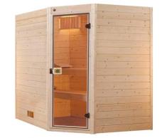 Sauna WEKA "Valida", beige (natur), Saunaofen, integrierte Steuerung, 9 kW, Saunen, 9 kW-Ofen mit integrierter Steuerung