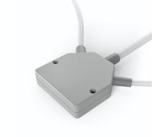 XAVAX Verteiler "Küchenanschlussverteiler (Splitter) für elektrische Geräte, weiß", weiß, Verteiler, Küchengeräte Anschlussbox, Kabel Herdanschlussdose, Kochfeld, Backofen
