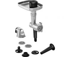 BOSCH Fleischwolfaufsatz "Lifestyle Set Hunting Adventure MUZ9HA1", grau (aluminiumfarben), Küchenmaschinen-Aufsätze, Fleischwolf, Wurststopfer-Aufsatz, Kebbe-Aufsatz