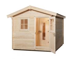 Saunahaus WEKA "Mikkeli", beige (natur), Bio-Ofen, externe Steuerung, 7,5 kW, Saunen, 7,5 kW Bio-Ofen mit digitaler Steuerung