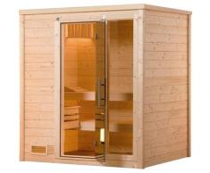Sauna WEKA "Bergen", beige (natur), Saunaofen, externe Steuerung, 7,5 kW, Saunen, 7,5 kW-Ofen mit digitaler Steuerung