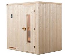 Sauna WEKA "Halmstad", beige (natur), Saunaofen, externe Steuerung, 7,5 kW, Saunen, 7,5 kW-Ofen mit digitaler Steuerung