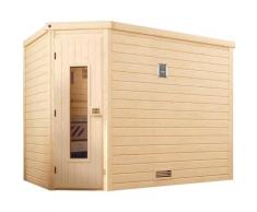 Sauna WEKA "Turku", beige (natur), Saunaofen, externe Steuerung, 7,5 kW, Saunen, 7,5 kW-Ofen mit digitaler Steuerung