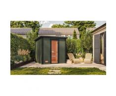 Saunahaus WEKA "Kaapi 3", anthrazit, ohne Ofen, ohne Steuerung, (ohne Ofen), Saunen, Blockbohlen aus Fichtenholz