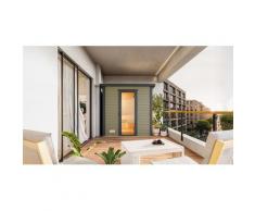 Saunahaus WEKA "Kaapi 1", anthrazit, Bio-Kombiofen, externe Steuerung, 9 kW, Saunen, Blockbohlen aus Fichtenholz